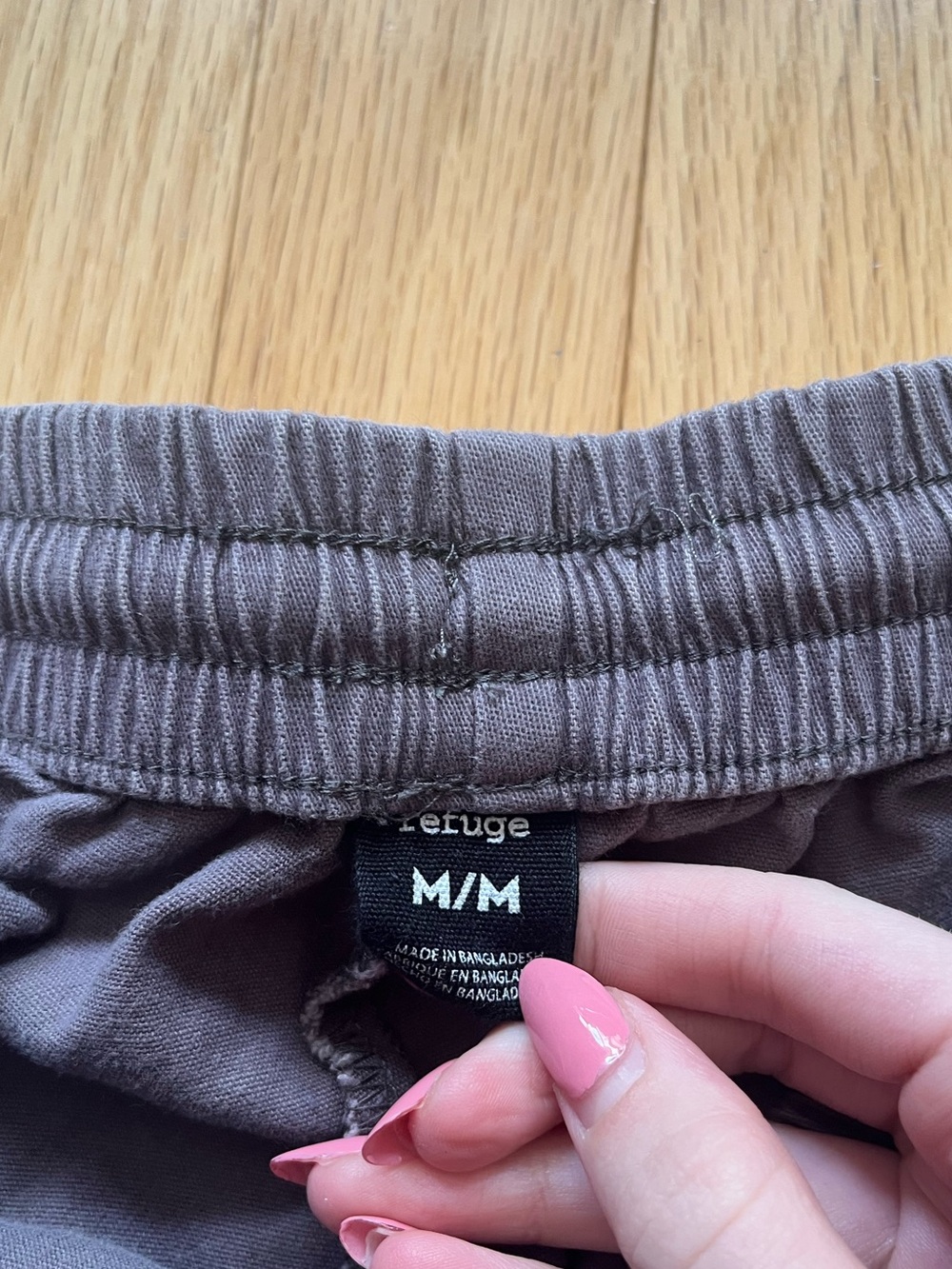 Wide-Leg Grey Drawstring Pants - Picture 5 of 6